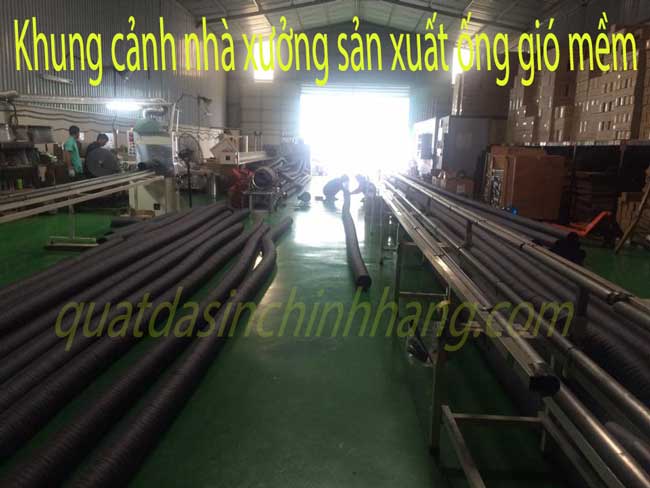 dây chuyền sản xuất ống gió mềm vải Hàn Quốc