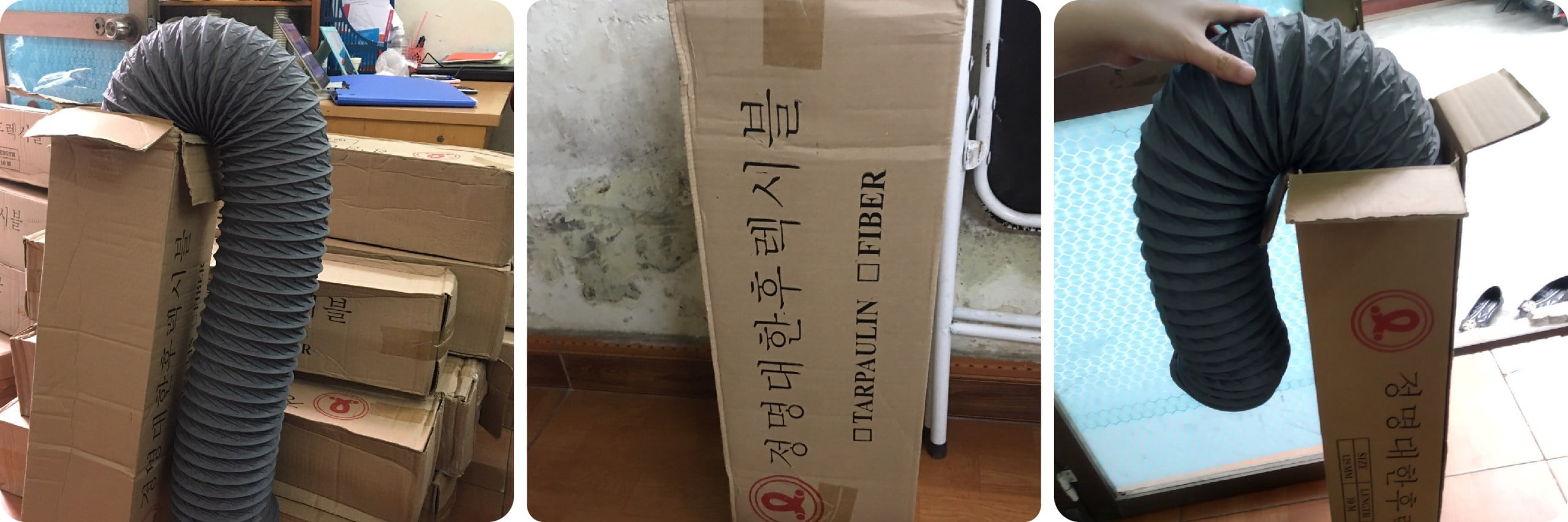 Ống gió mềm vải Tarpaulin nhập khẩu Hàn Quốc